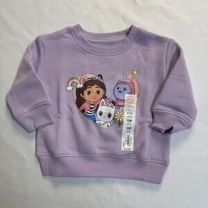 Jumping Beans Gabby's Dollhouse Softest Fleece Graphic Sweatshirt Size 12M Lilac